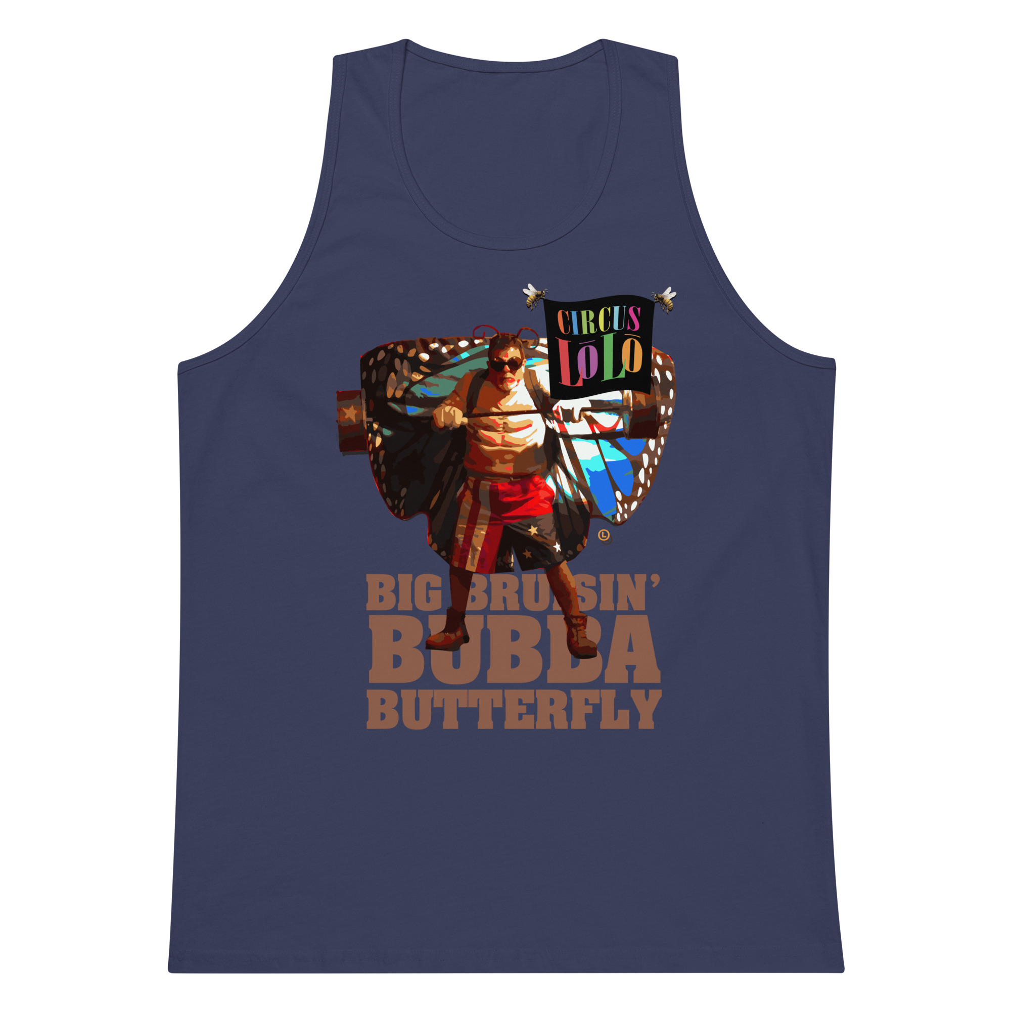 Circus Lolo Bubba Butterfly Men's Premium Tank - Image 5