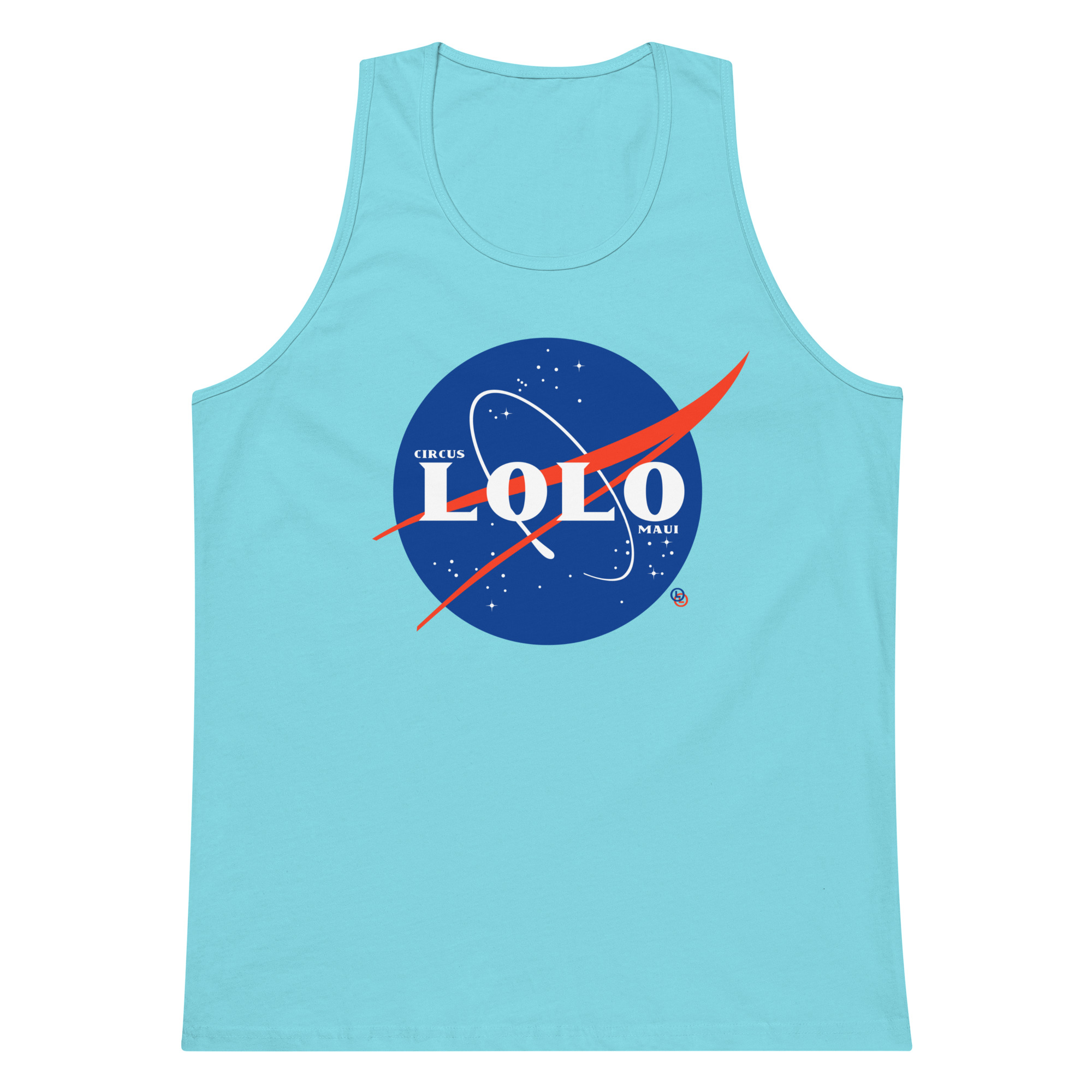 Circus Lolo Spaceball Men’s Premium Tank - Image 3