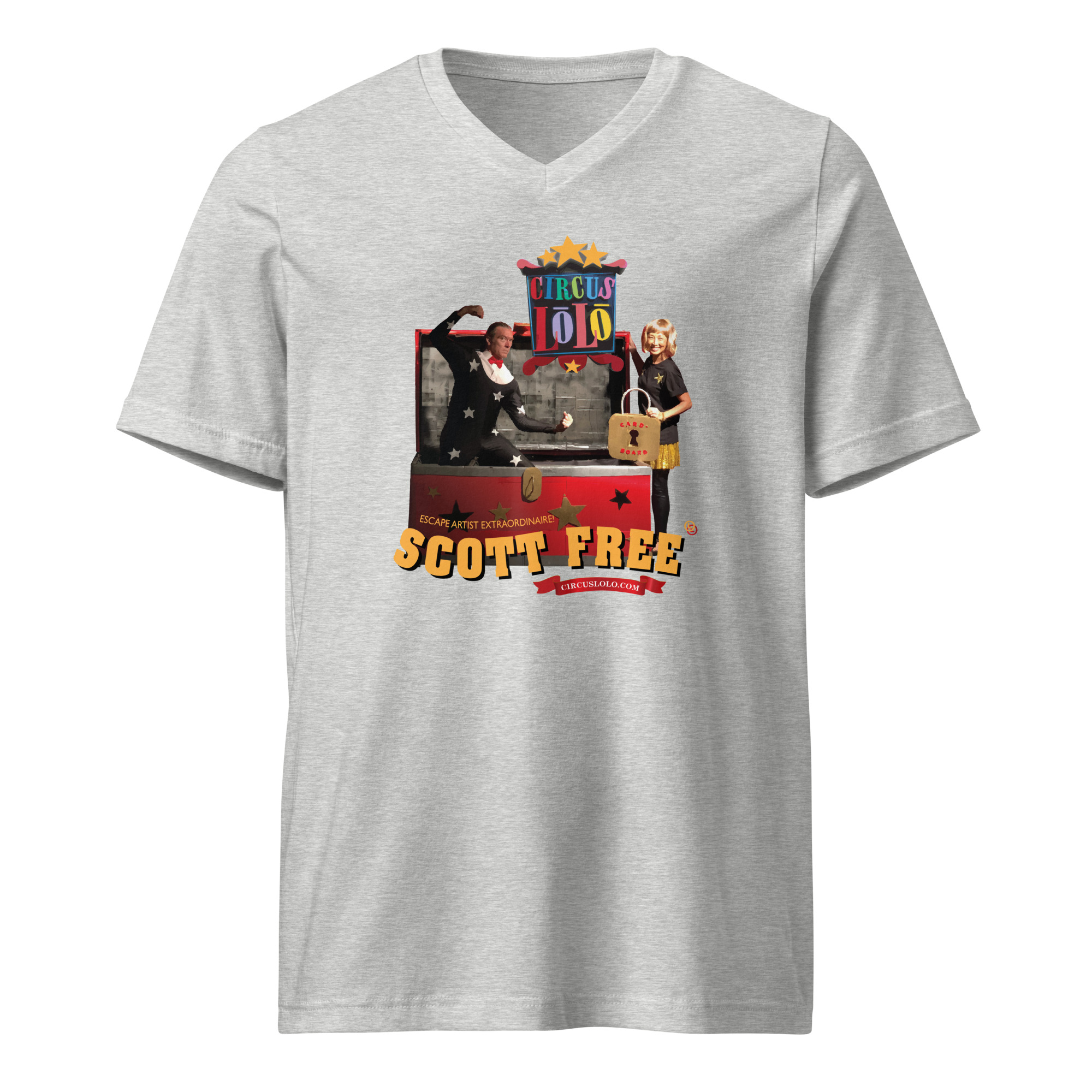 Circus Lolo Scott Free Unisex V-Neck T-Shirt - Image 2