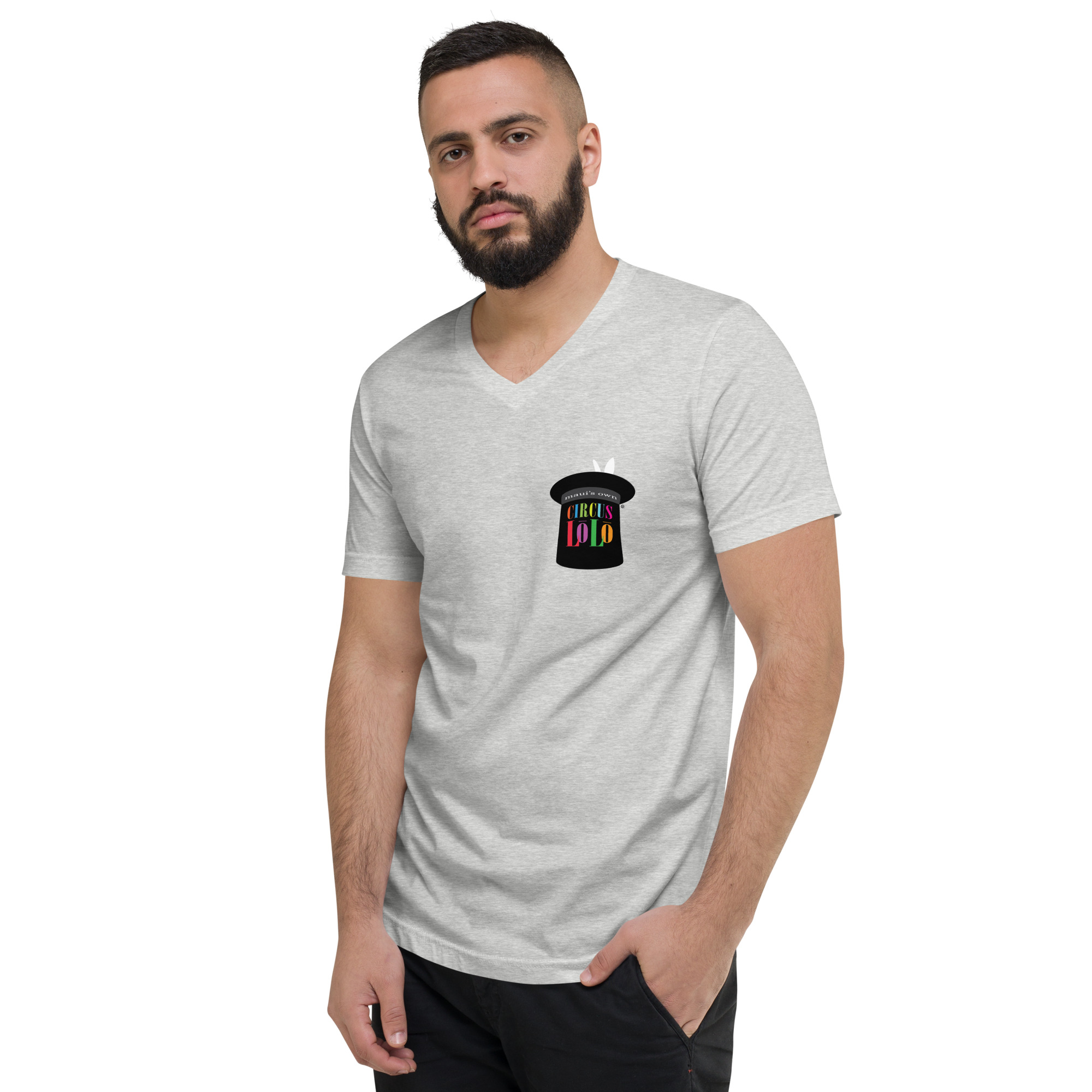 Circus Lolo Shaka Bunny Unisex V-Neck T-Shirt - Image 4