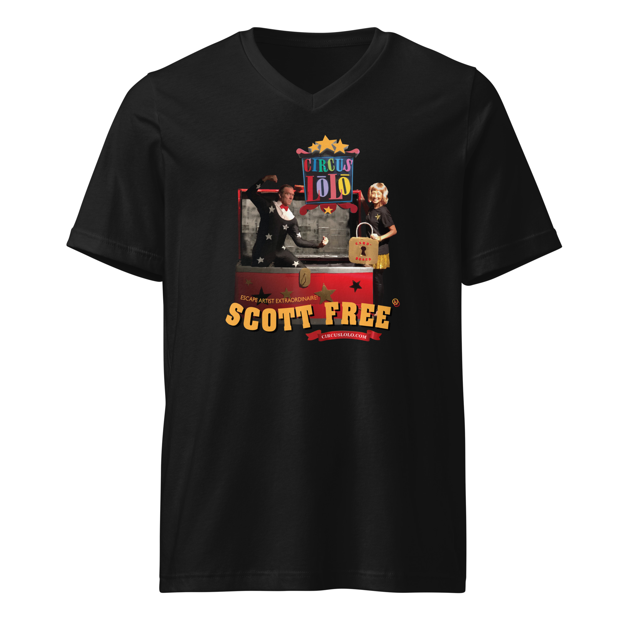Circus Lolo Scott Free Unisex V-Neck T-Shirt - Image 5
