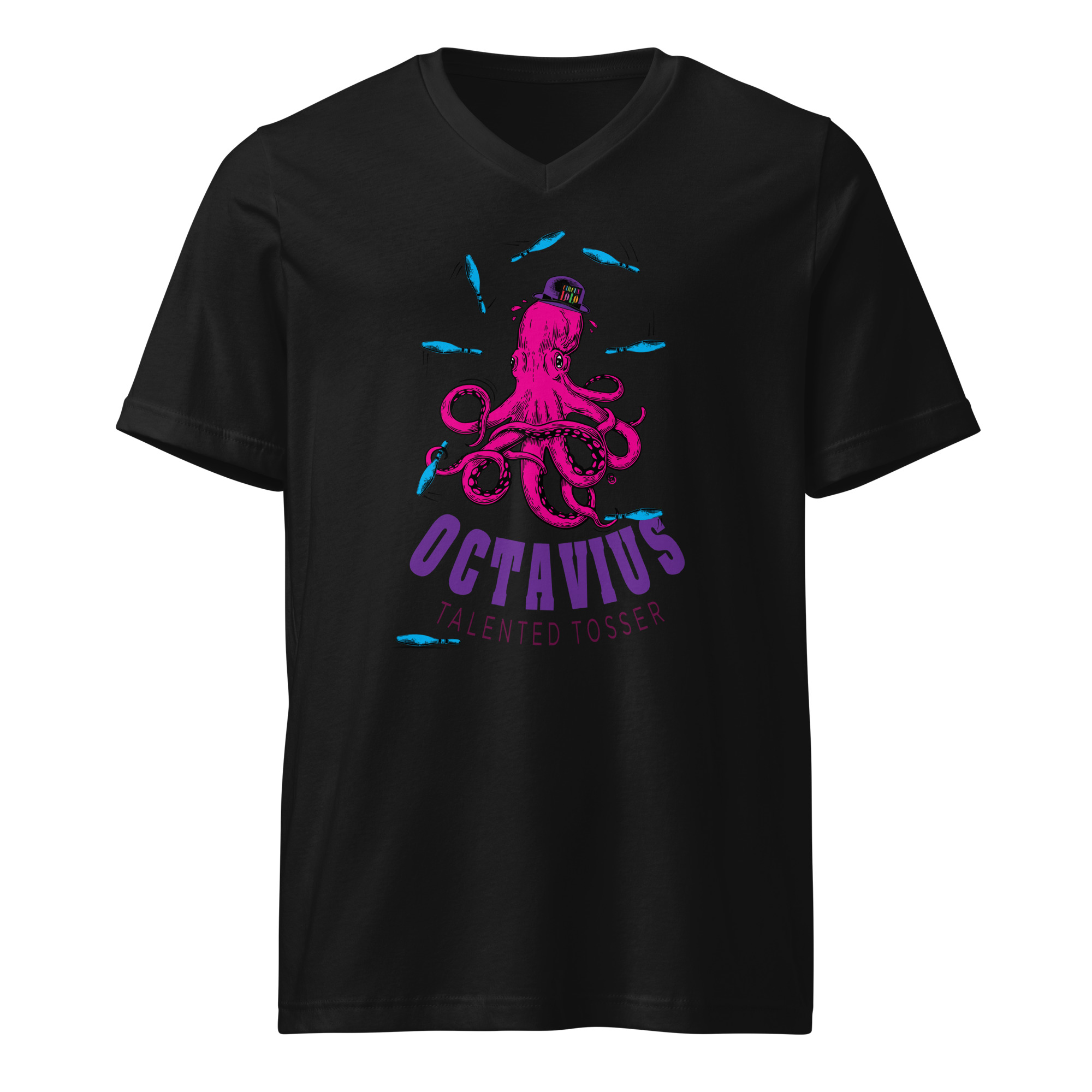 Circus Lolo Octavius Octopus Unisex V-Neck T-Shirt - Image 5