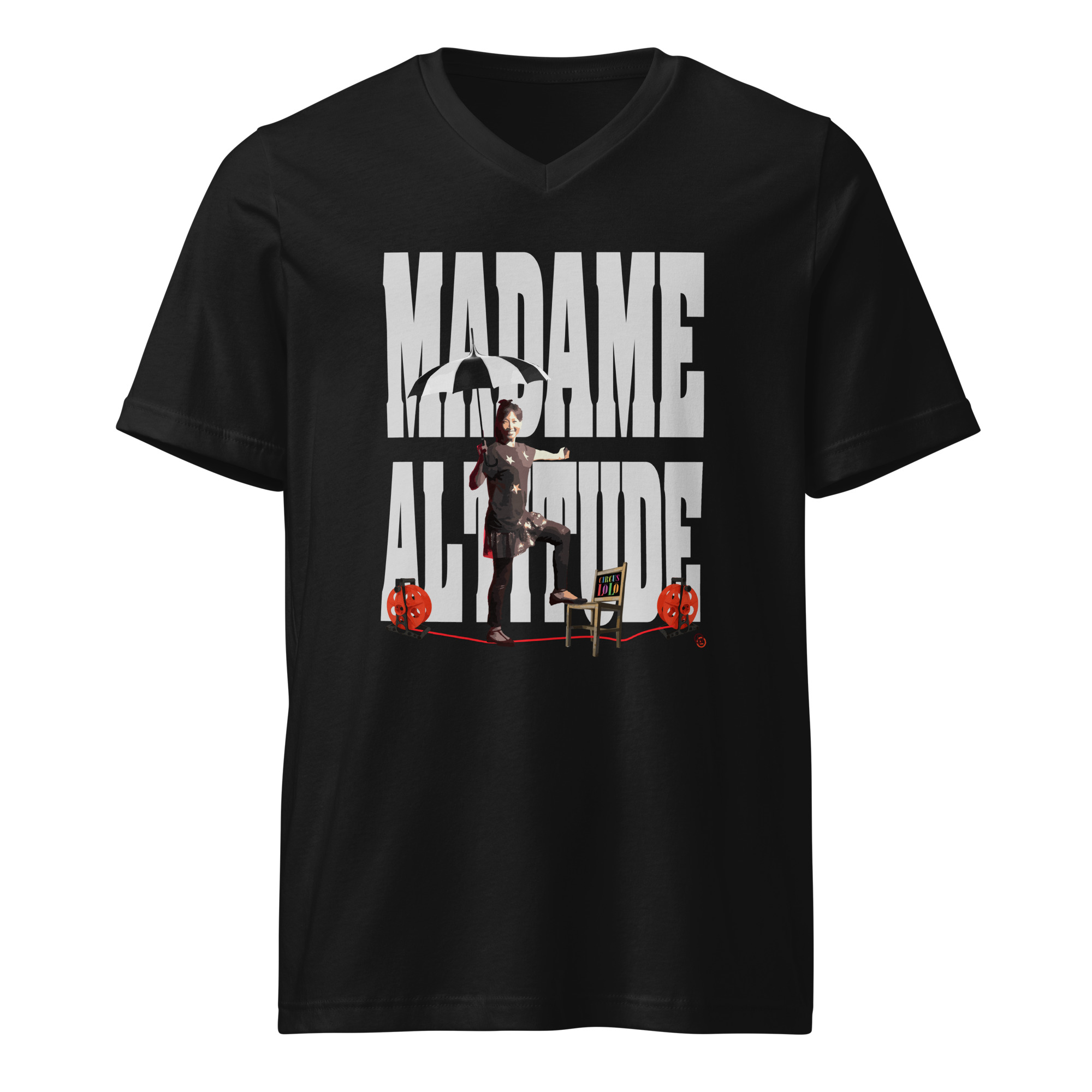 Circus Lolo Madame Altitude Unisex V-Neck T-Shirt - Image 5
