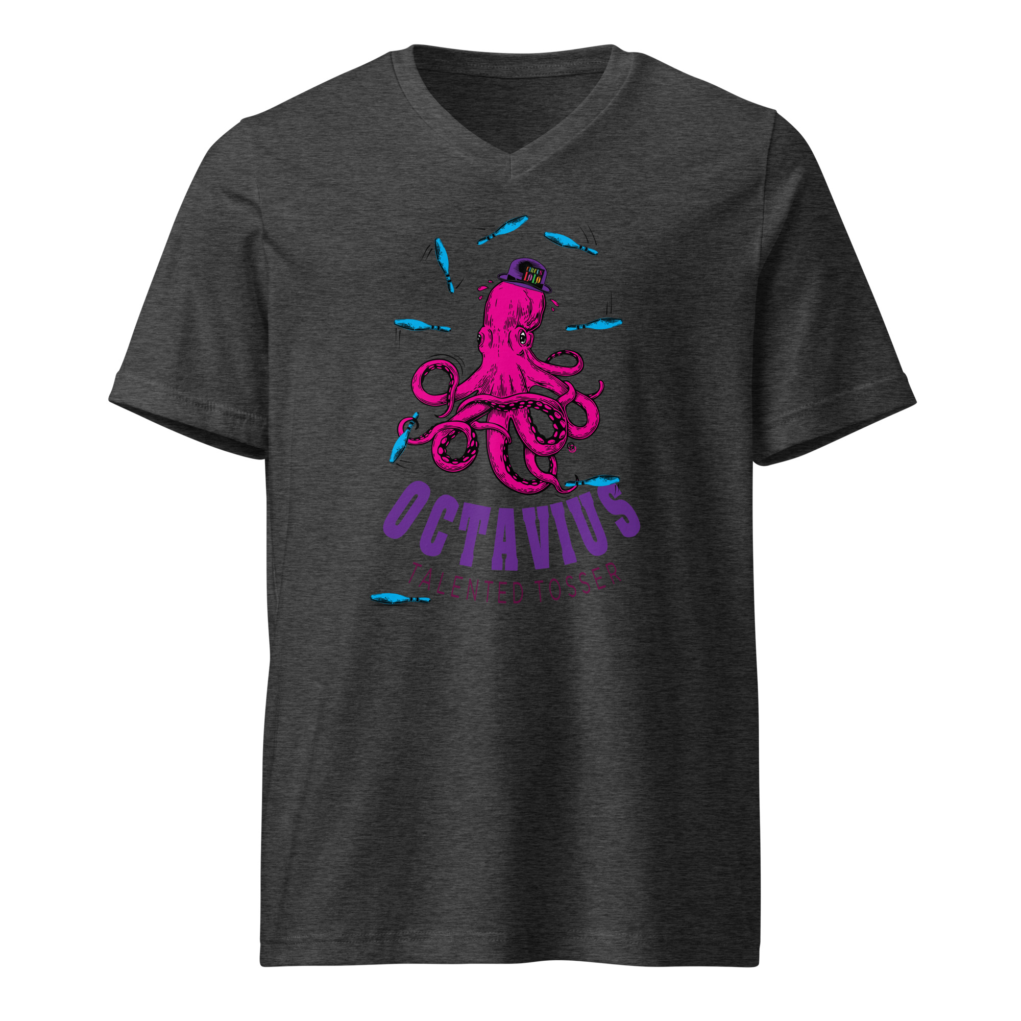 Circus Lolo Octavius Octopus Unisex V-Neck T-Shirt - Image 3