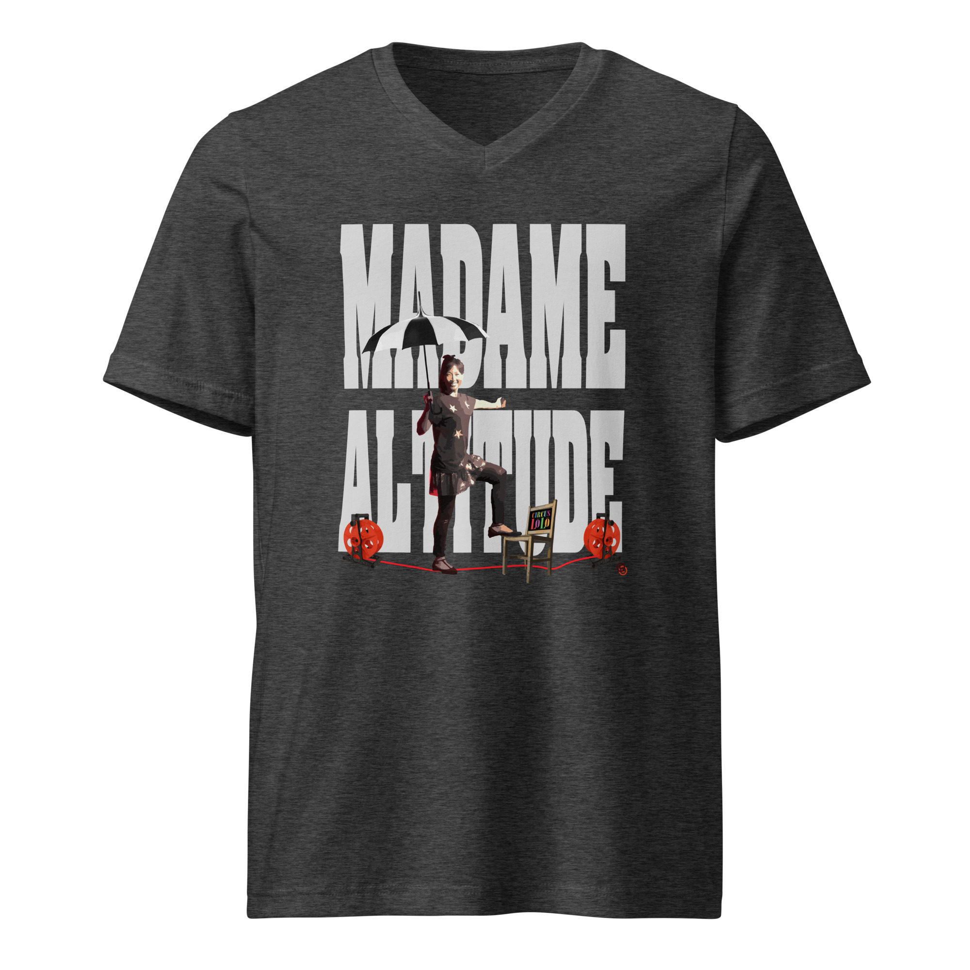 Circus Lolo Madame Altitude Unisex V-Neck T-Shirt - Image 3