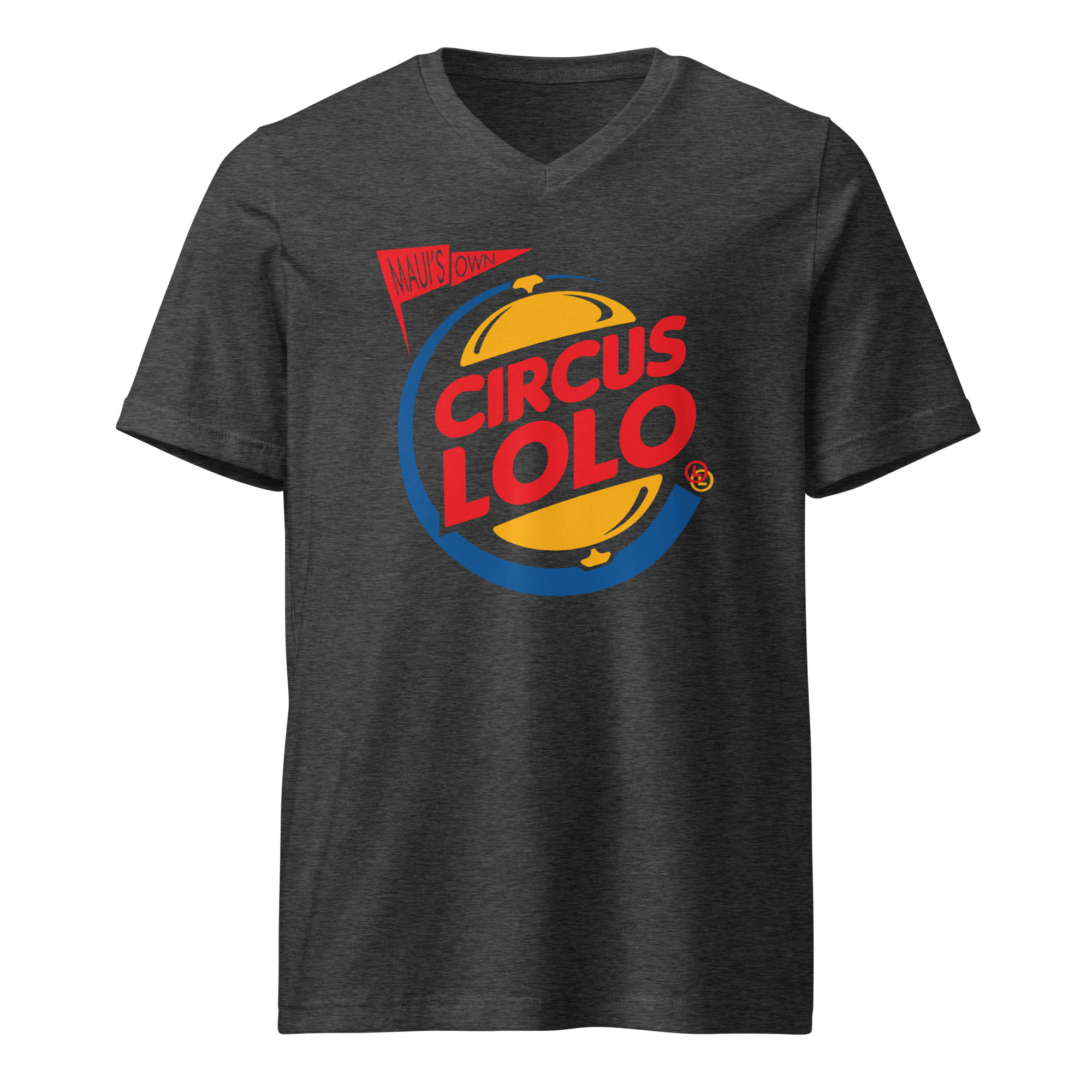 Circus Lolo Burger Ring Unisex V-Neck T-Shirt - Image 4
