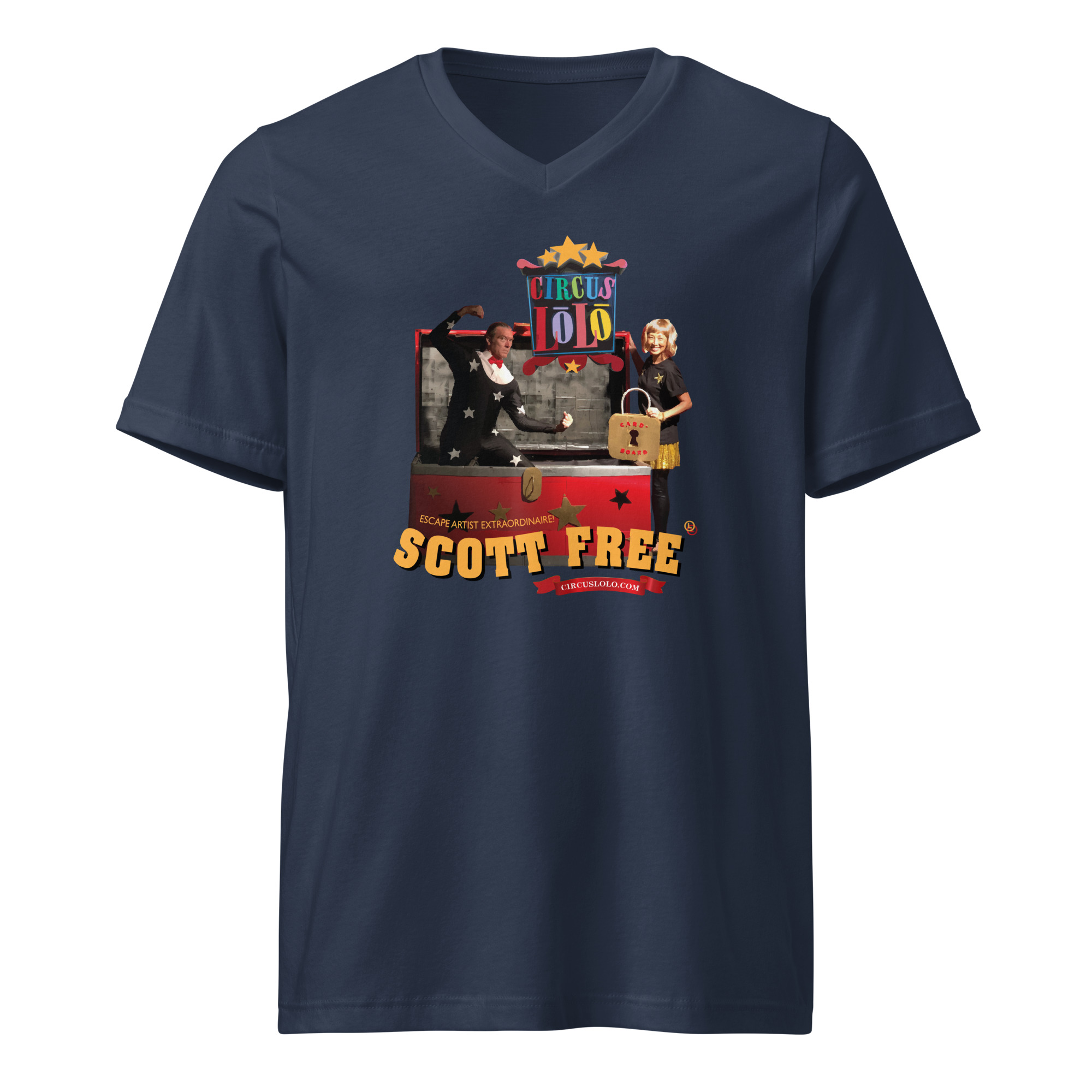 Circus Lolo Scott Free Unisex V-Neck T-Shirt - Image 4