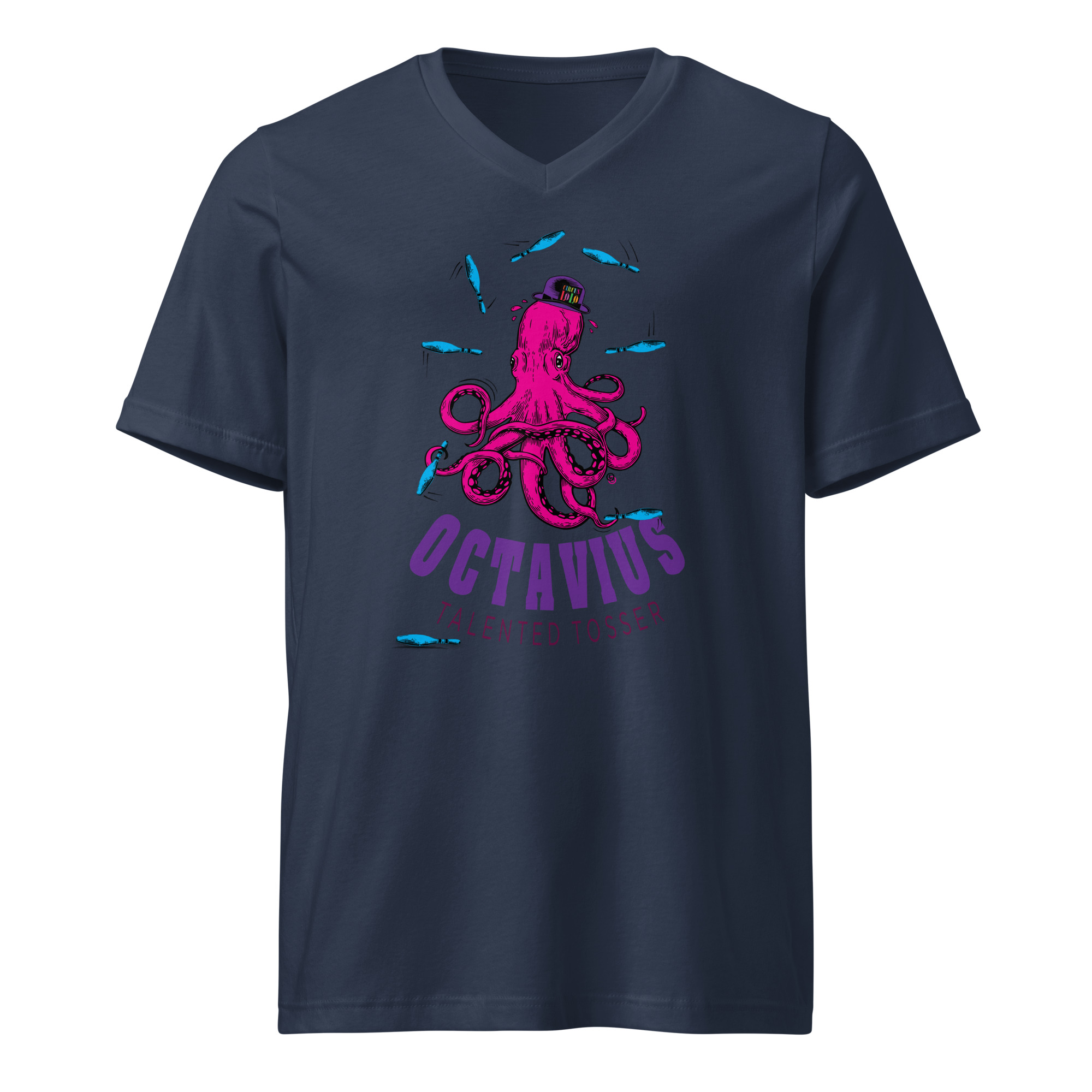 Circus Lolo Octavius Octopus Unisex V-Neck T-Shirt - Image 4