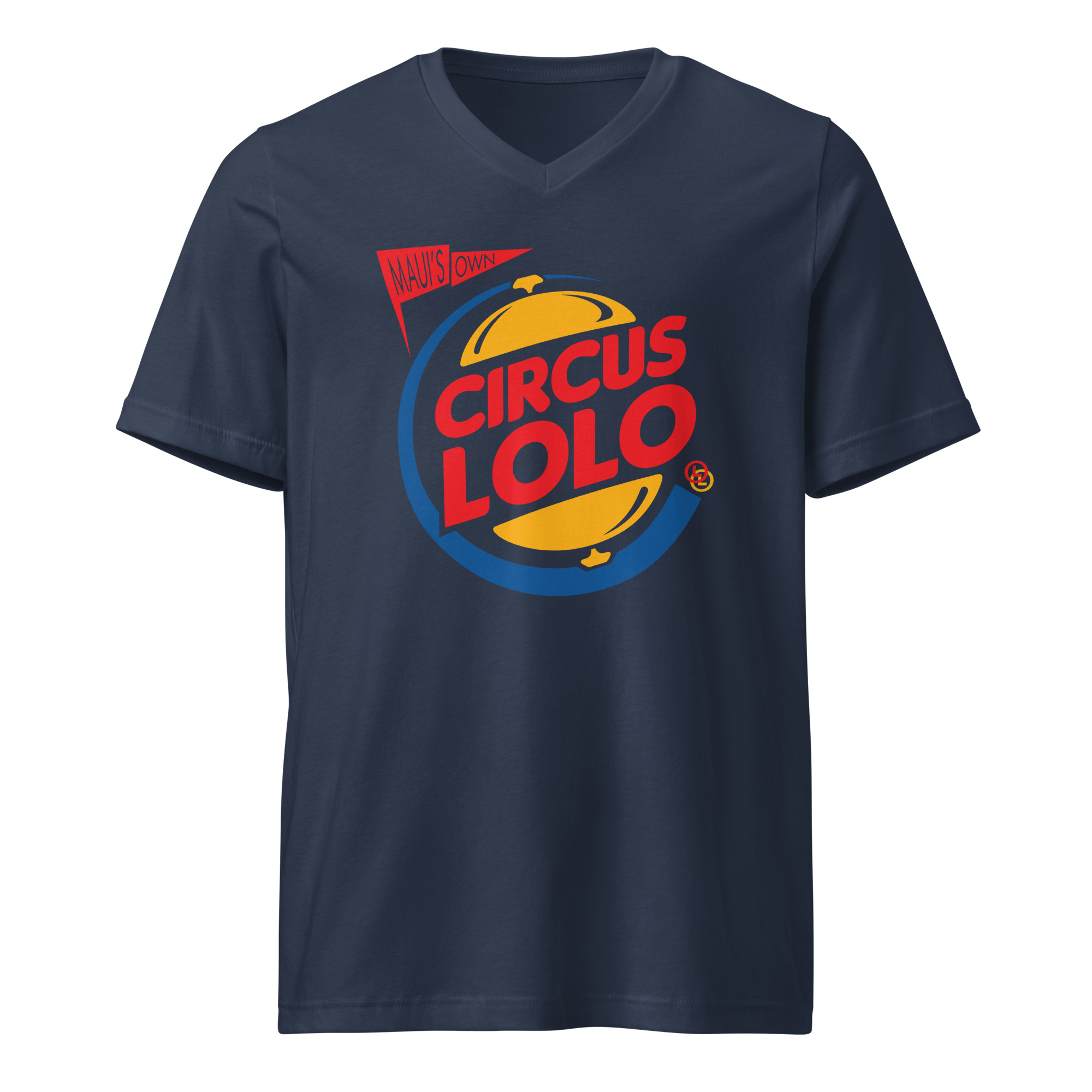 Circus Lolo Burger Ring Unisex V-Neck T-Shirt - Image 5