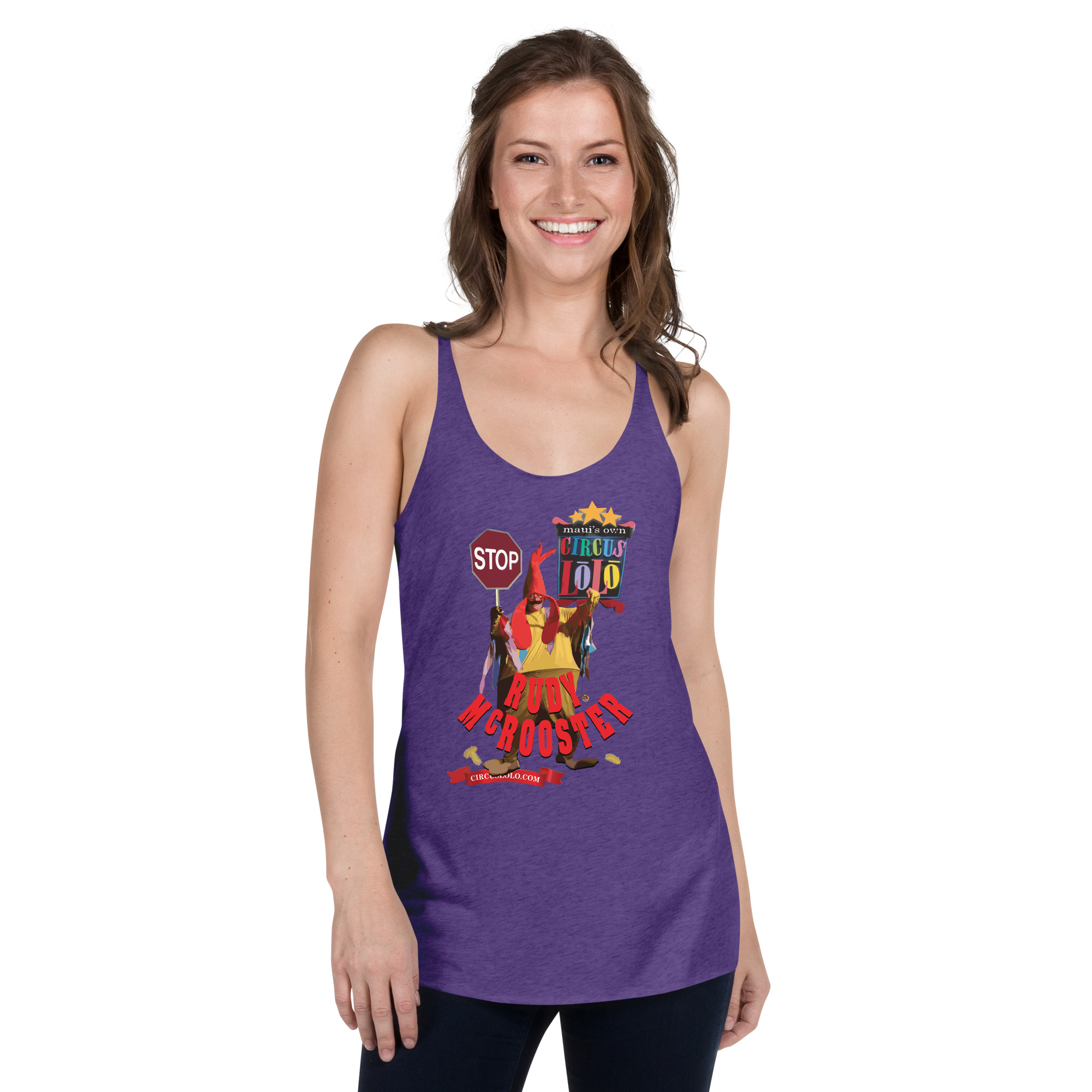 Circus Lolo Rudy McRooster Women's Racerback Tank