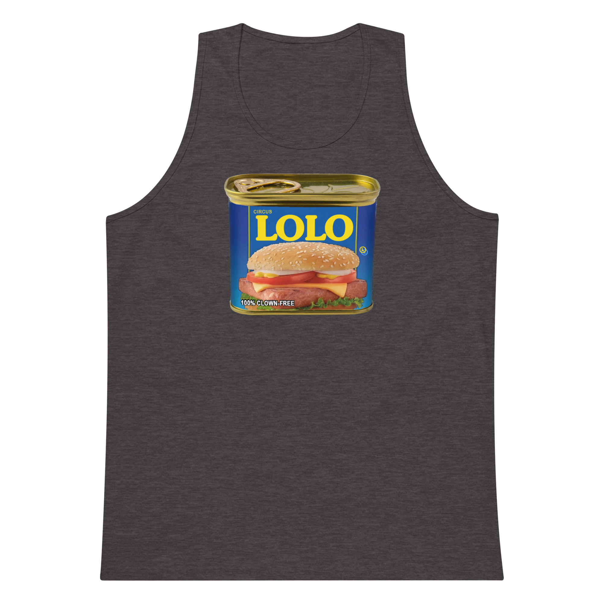 Circus Lolo Mystery Meat Men’s Premium Tank - Image 7