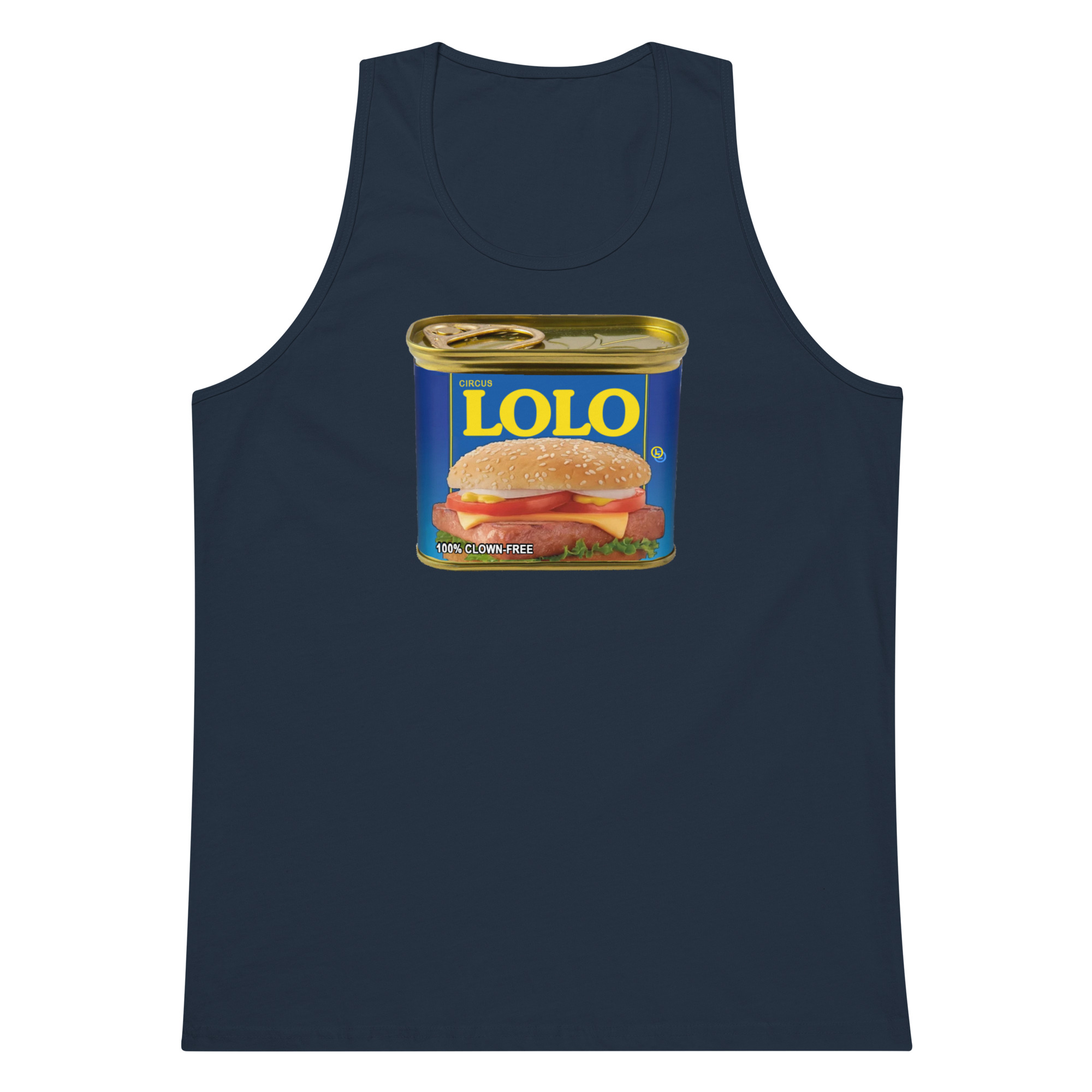 Circus Lolo Mystery Meat Men’s Premium Tank - Image 6