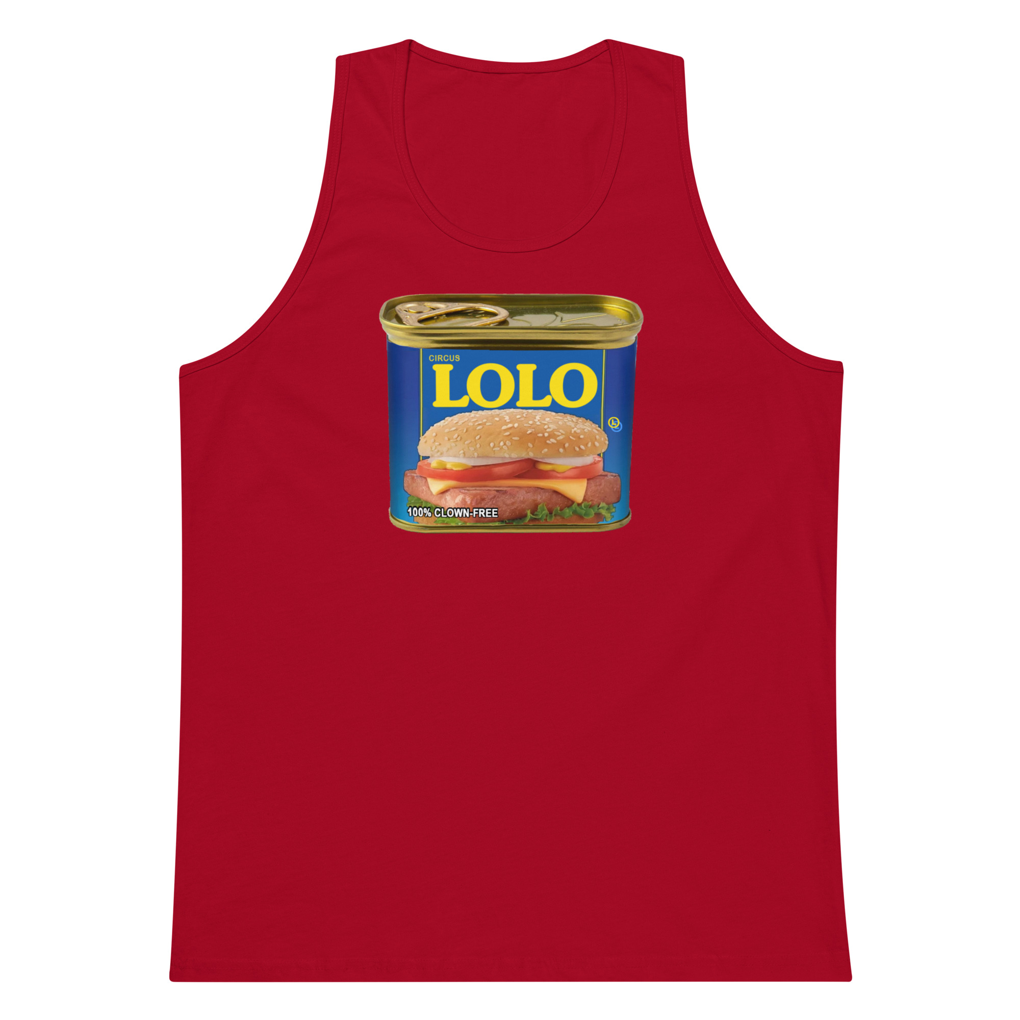 Circus Lolo Mystery Meat Men’s Premium Tank - Image 5